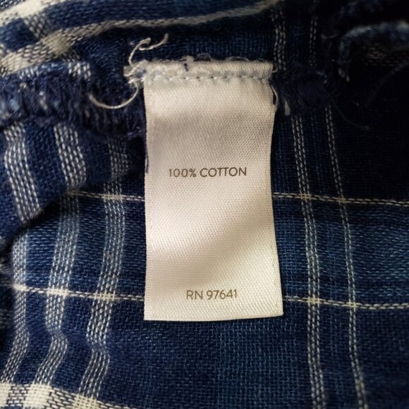 J Jill Women Button Up Ombre Plaid Top Size 3X Long Sleeve Casual Country Office - Picture 8 of 13